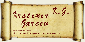 Krstimir Garčev vizit kartica